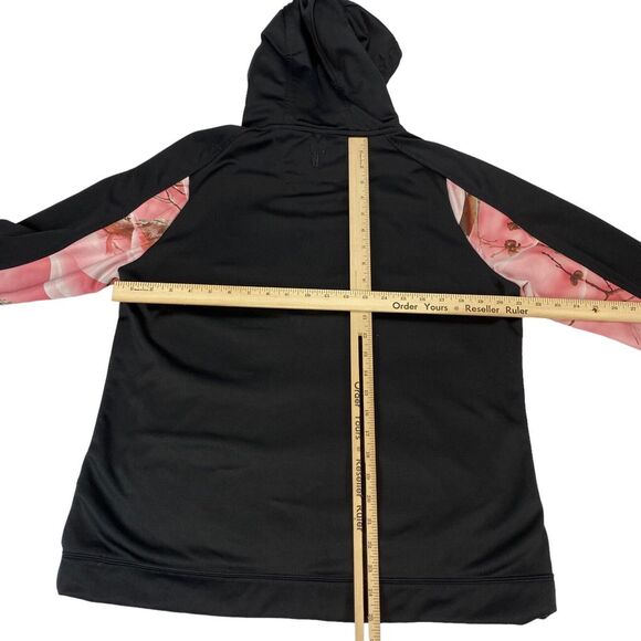 Oaktree Huntworth Women's XL Long-Sleeve Pink Camo 1/4 Zip Pullover Hoodie - Picture 3 of 14